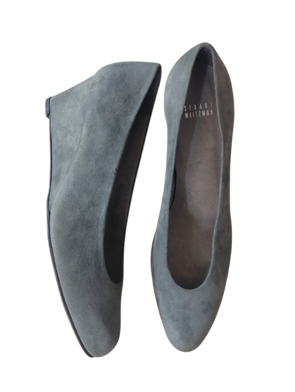 Stuart Weitzman Gray Suede Wedges Women's Size 11 - Picture 1 of 13